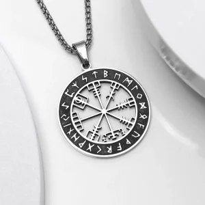 Vegvisir Kompas Halskæde Viking Vedhæng
